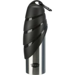 Trixie Flasche Mit Trinknapf Assortiert Silber/blau, Silber/schwarz