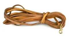 Lederleine Genäht 10 M, 8 Mm Mit Schlaufe, Beige