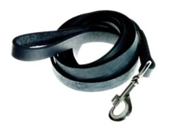 Lederleine Genäht 6 M, 8 Mm Mit Handschlaufe, Schwarz