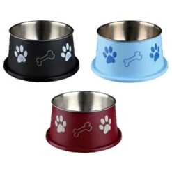 Langohr-Edelstahlnapf/Kunststoffmantel 0,9 L/ø 15 Cm; Farben Assortiert