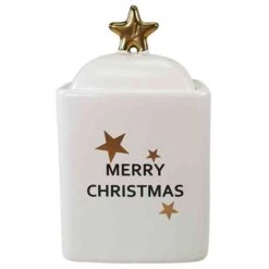 Nobby Leckerli Dose "Star" Weiss 11 X 11 X 19 Cm