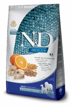 Farmina N&D Ocean Med/max Kürbis Kabeljau Orange