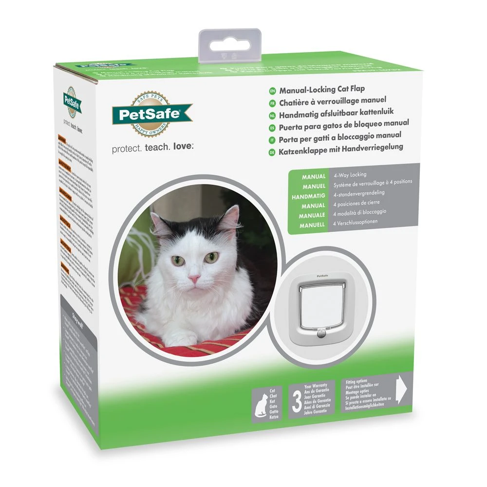 PetSafe Katzentüre 4-Weg Manuell NEW 300 - Weiss 4 PetSafe Katzentüre 4-Weg Manuell NEW 300 - Weiss – Bild 2
