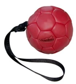 Schweikert Lederball Silikon Rot Mit Schlaufe