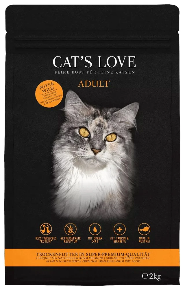 Cats Love Trocken Adult 2 Kg Pute & Wild 3 Cats Love Trocken Adult 2 Kg Pute & Wild