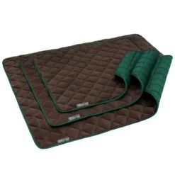 Meiko Fleece-Wendedecke Grün / Braun