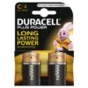 Duracell Alkaline 1.5V 2 Stück Baby C LR14 AM2 Moyenne -Katzen Hundebedarf Geschäft m314002