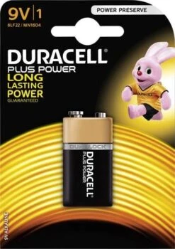 Duracell Alkaline 9V E-Block 9V 6LR61 LR22 Bloc