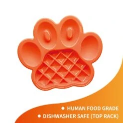 Pet Dream House PAW Slow Feeder Orange 36 X 30 X 3 Cm -Katzen Hundebedarf Geschäft pdhf001.5