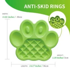 Pet Dream House PAW Slow Feeder Grün 36 X 30 X 3 Cm -Katzen Hundebedarf Geschäft pdhf002.3