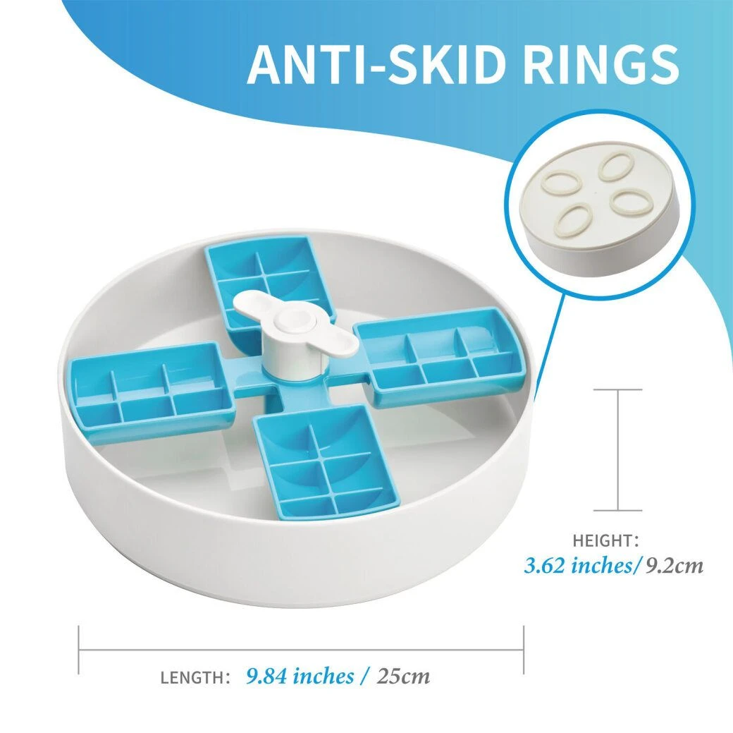 Pet Dream House Slow Feeder Windmühle Blau Ø 25 X 9.2 Cm 5 Pet Dream House Slow Feeder Windmühle Blau Ø 25 X 9.2 Cm – Bild 3