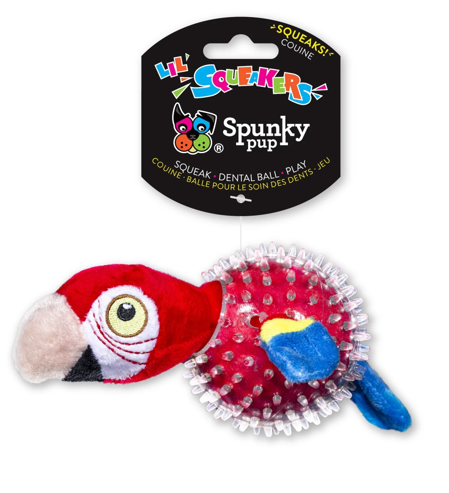 Spunky Pup Papagei - Stachelball Rot 3 Spunky Pup Papagei - Stachelball Rot